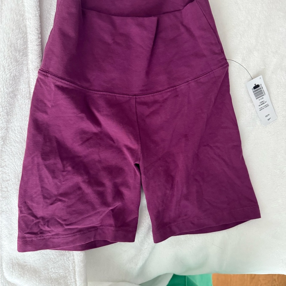 Aritzia Purple Bike Shorts High-Waisted Performance
